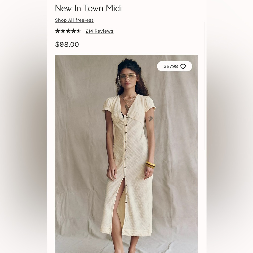 Free People New In Town Midi Dress
